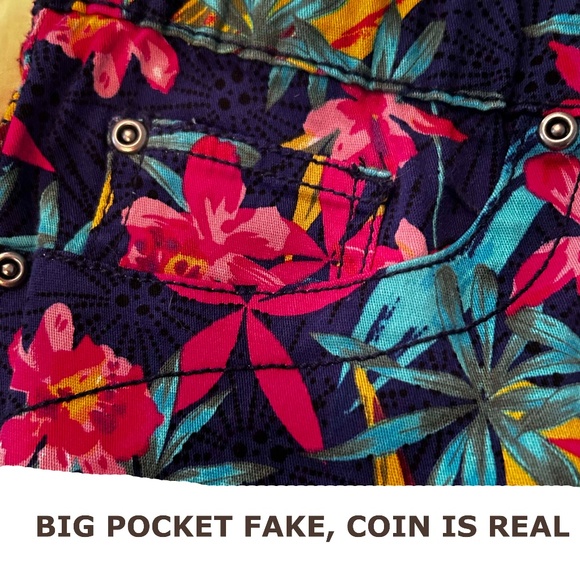 NEW PHOTOS! CAPRIS, FLORAL, SUMMER BLUE (Multicolour), SIZE 5X, BACK & COIN POCK - Picture 8 of 14